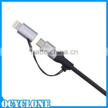 MFI certified 2 in 1 cable for iphone 5 5C 5S with high quality