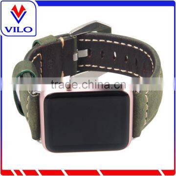 OEM 38mm 42mm Calf Leather Watch Band Pre-v Buckle Adapter for Apple Watch Strap photo-2