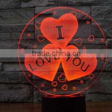 162-3d Acrylic Lamp Sculpture Words Of I Love You Romantic Bedroom Night Light Amazing Loved Gift Loving Words 3d Art Lamp photo-2