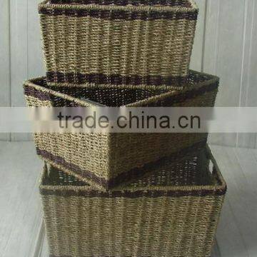 Handicraft product sea grass basket