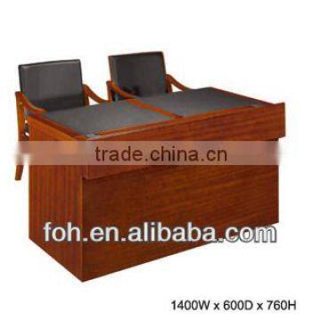 School leather top wooden teacher desk(FOHS-D1405)