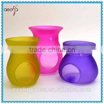 Colored Frosted Glass Fragrance Oil Burner Decorative Oil Burners