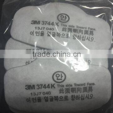 Dust particulate filter 3m 3744, filter cotton 3m 3744 use with 3m 3200 mask,3700 Particulate Filter Holder