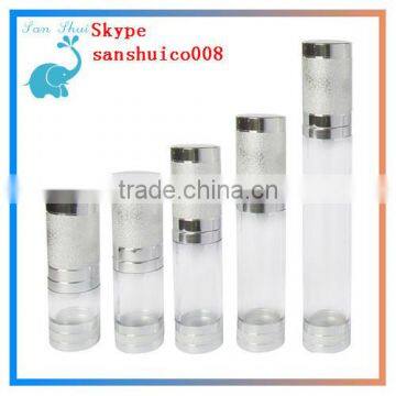 hot selling Airless pump bottle with matt silver top