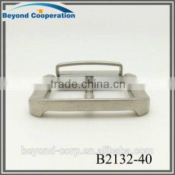 39mm Matt Nickel Burnished Screw Fixed Rotating Belt Buckle for Man photo-4