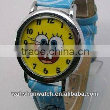 SpongeBob watch with leather watch strap