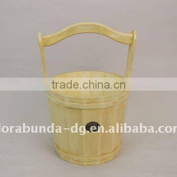 wooden garden bucket