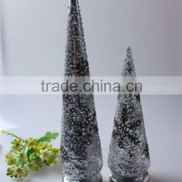 Christmas hot selling! lighted glass christmas tree/ artificial Christmas tree