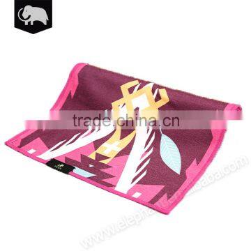 China wholesale color printed recyclable sport yoga towel in small size