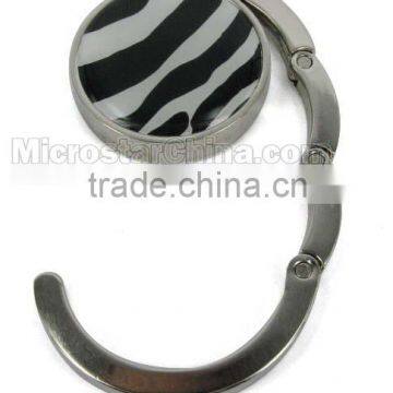 Leather collection foldable bag hanger,key finder,purse jewelry
