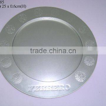 Round tin tray fruit tray