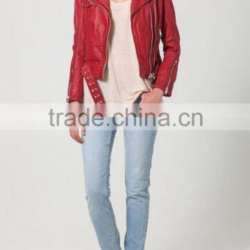 BRANDO LADIES GENUINE LEATHER BIKER JACKET