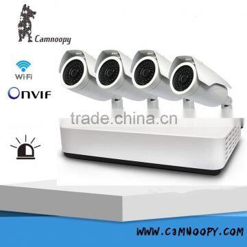 H264 P2P 4x 720P IP Camera POE CCTV Security Recording System Kit