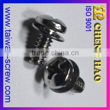 Standard Cross Recessed Head Round Washer Stainless Steel Combined Bolts