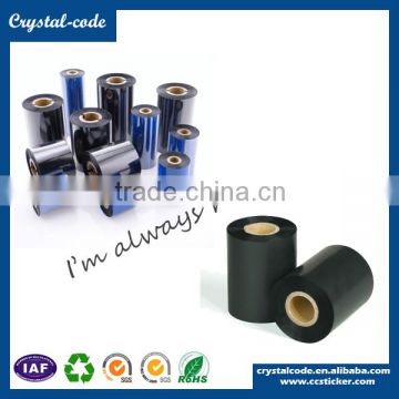 wholesale customized black 90x300m wax base ribbon for Zebra printer