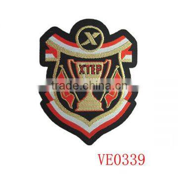 High quality personality embroided school uniform woven patches