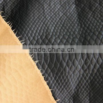 snake emboss garment leather for lady dresses use