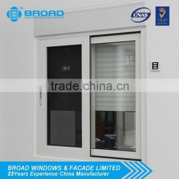 Middle east market aluminum shutter sliding window, double tempered glass windows