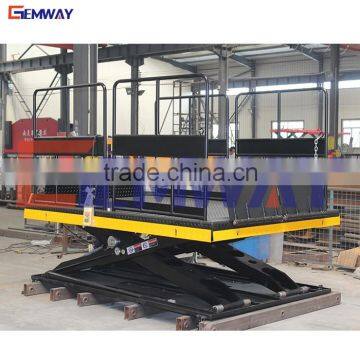 Customized hydraulic electric in floor scissor lift for cargo