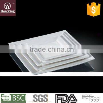 H6353 high quality restaurant and home durable porcelain flat square plate