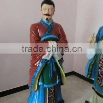 ancient dynasty fiberglass life size human statue