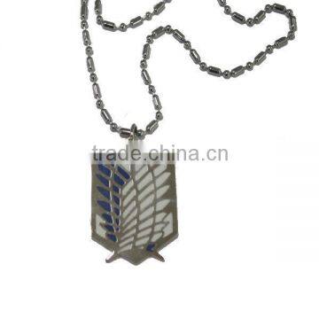 New Attack on Titan Badge of The Scouting Legion Pendant Necklace silvery