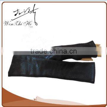 Women Winter Leather Cycling Wool Lined Sleeve Long Without Finger Gloves 2016 Top Glove photo-3