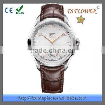 FS FLOWER - Noble Quality Man Quartz Genuine Leather Watch With Sapphire Glass