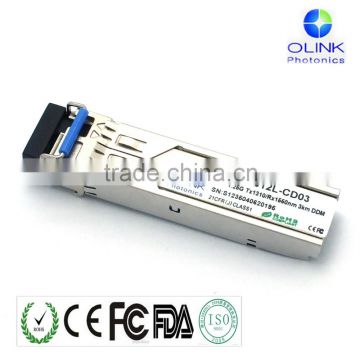 1.25g 1310/1550nm 3km sfp transceiver manufacturers 1.25g bidi sfp