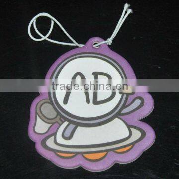 custom cartoon logo design hanging printed paper car fresher