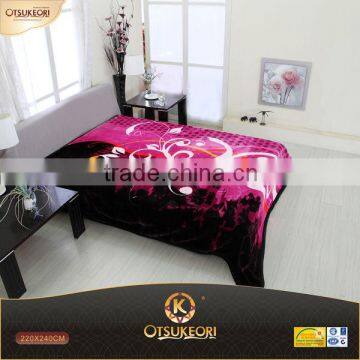 OTSU KEORI spanish style raschel polyester blanket wholesale