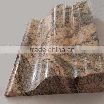 Brown chair rail ogee marble moulding