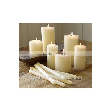 Wedding Christmas Church White Pillar Round Candle Handmade