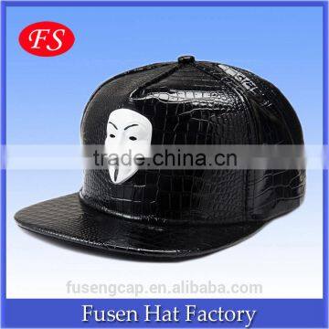 Custom Embroidered Leather Visor Snapback Starter Blank Snapback Hat Wholesale