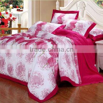 100% satin jacquard princess Bedding set 60s*60s pink luxury style high quality duvet cover set