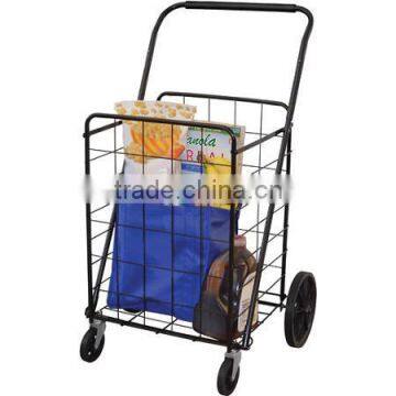 Icegreen Black 4-Wheel Steel Folding Shopping Cart