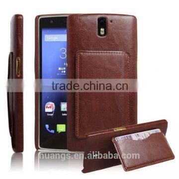 Leather Stand Wallet Case With Belt Clip for Oneplus One photo-2