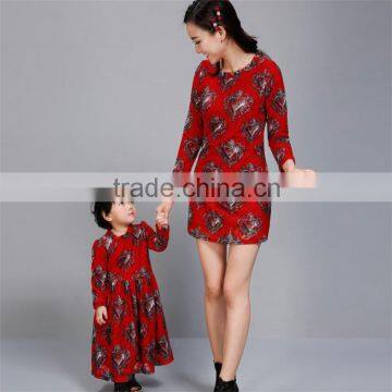 2015 new design mother and child dress / mother and child / mother and child clothing