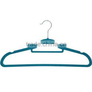 Flocking Flat Sturdy Underclothes Hanger With Notches photo-5