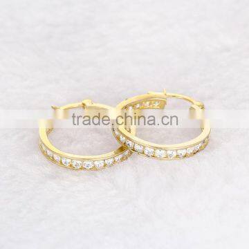 AAAAA Cubic Zirconia 925 Sterling Silver Hoop Earrings photo-3