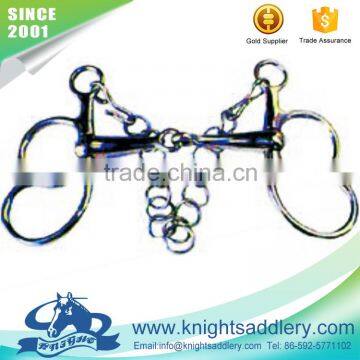 SS Gag Bit with Hooks & Single Chain