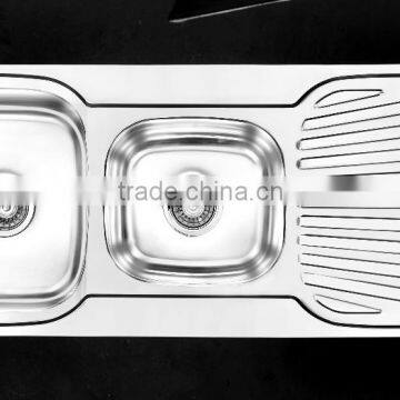 Double Bowl Stainless Steel Kitchen Sink GR-614