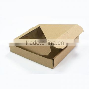 Corrugated Paper Pizza Packaging Box with Window