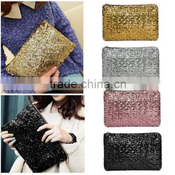 Glitter Sparkling Sequins Dazzling Clutch Evening Party Bag Handbag Purse