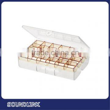 Hearing aids accessories double-deck compartmental plastic storage box