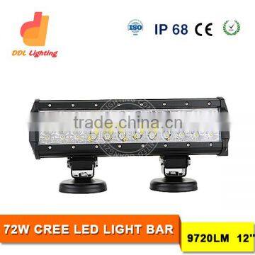 DDL 72W LED Light Bar for Truck Running Light 12 Inch Led Bar Light Waterproof
