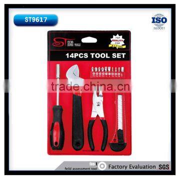 14PCS tools household tool set for garage workshops and computer repair tools