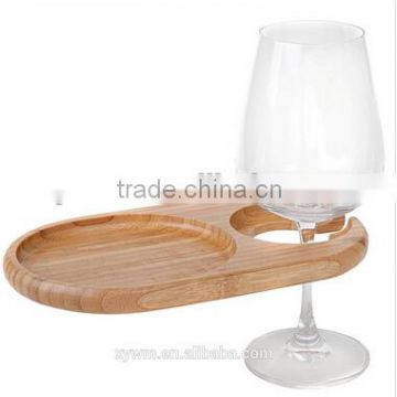 Bamboo Wine Party Tray Platter for Elegant Cocktail Outdoor Entertaining