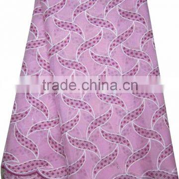 African organza lace with sequins embroidery CL8110-1pink