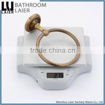 Customized Bathroom Designs Zinc Alloy Antique Bronze Finishing Bathroom Accessories Wall Mounted Towel Ring photo-5